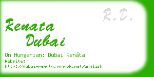 renata dubai business card